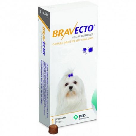 BRAVECTO 2 - 4,5 KG - ANTIPARASITARIO EXTERNO MASTICABLE