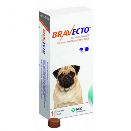 BRAVECTO 4,5 - 10 KG - ANTIPARASITARIO EXTERNO MASTICABLE