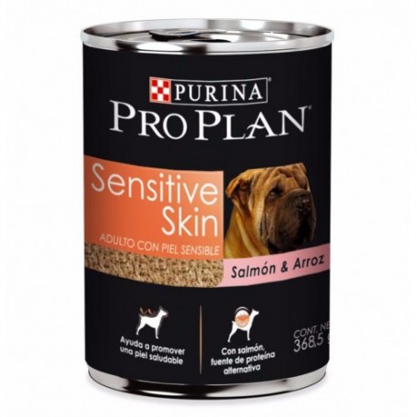 PRO PLAN SENSITIVE SKIN SALMON Y ARROZ LATA 368.5 GRS