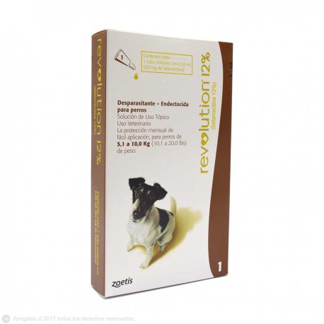 Antiparasitario REVOLUTION 12% para Perros de 5,1 a 10 kg