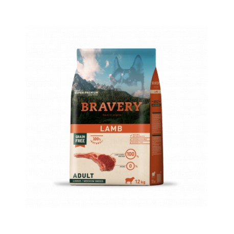 Bravery Lamb Adult Large/medium Breeds 12kilos
