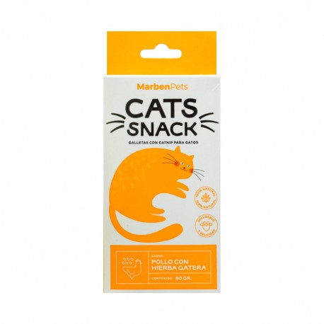 MarbenPets Cats Snack - Galleta de Pollo con Hierba Gatera 80 gr.