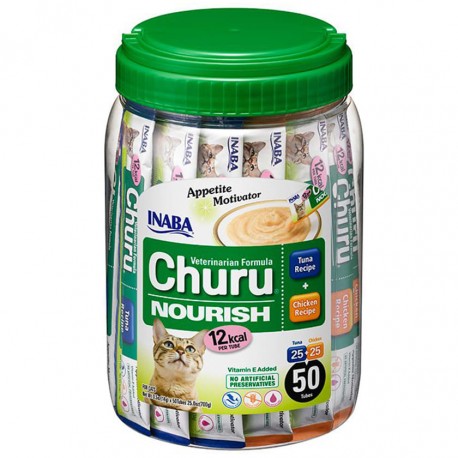 INABA CIAO CHURU FRASCO NOURISH ATUN Y POLLO 50 TUBOS 700GR