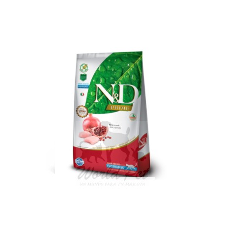 POLLO & GRANADA NEUTERED GRAIN FREE /SIN GRANOS (ANIMAL CASTRADO) 10KG