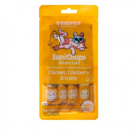 Sunipet SuniChups Snack Cremoso Cuidado Urinario Receta Pollo para Gato