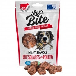 LET’S BITE SNACKS BEEF SQUARE WITH POULTRY 80 gramos