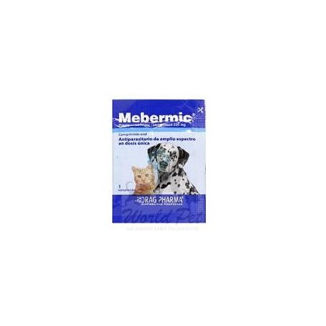 MEBERMIC ANTIPARASITARIO PARA PERROS Y GATOS - 1 COMPRIMIDO 10 KG