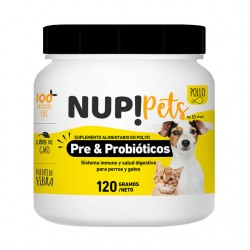 NUP! Pets  POLLO Pre & Probióticos 120 gramos