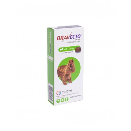 BRAVECTO 10 A 20 KG - ANTIPARASITARIO EXTERNO MASTICABLE