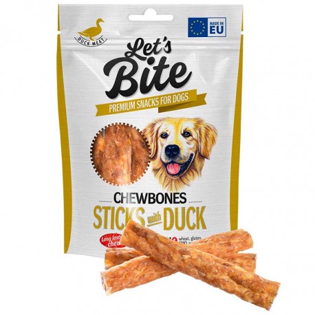 LET’S BITE SNACK CHEWBONES STICKS WITH DUCK 120GR
