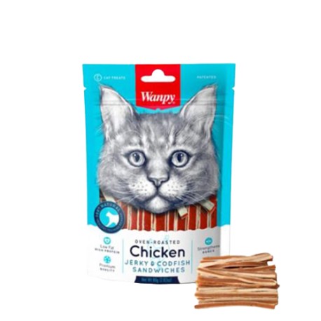 Wanpy Chicken Jerky & Codfish Sushi 80 gr.