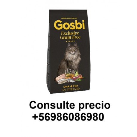 GOSBI EXCLUSIVE GRAIN FREE DUCK & FISH CAT STERILIZED 2 kilos