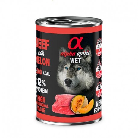 Alpha lata ternera con melon 400 gramos