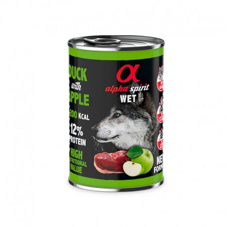 Alpha lata pato manzana 400 gramos