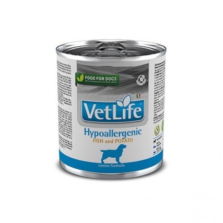 VETLIFE HIPOALERGÉNICA PESCADO Y PAPA 300 GR