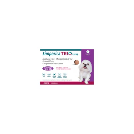 SIMPARICA TRIO 5.1-10KG X 3 COMPRIMIDOS