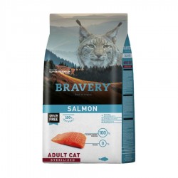 BRAVERY ADULTO ESTERILIZADO GATO SALMON 7Kg.
