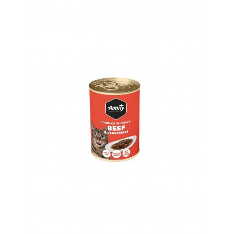 Latas Amity Chunks Beef & Vegetable Adult Cat Wet Food 415 Gr